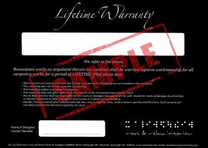 Lifetime Warranty - Sample
